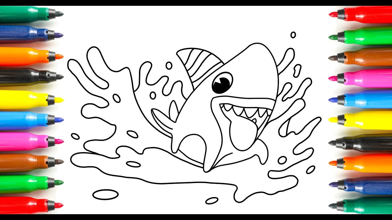 Drawing and coloring sharkdog netflix