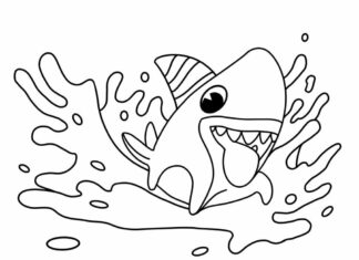 Sharkdog coloring pages to print and print online