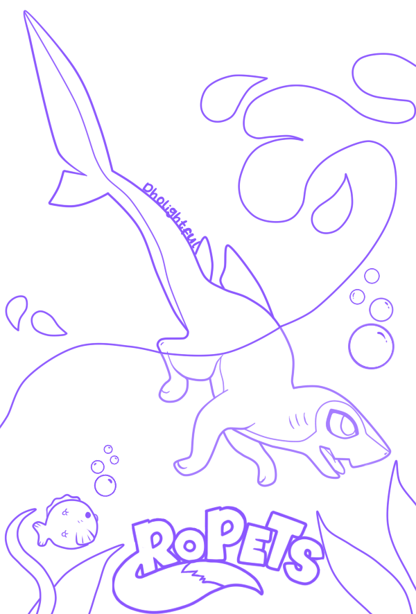 Ârudholphâ on x deep sea adventures this sharkdog is ready to make a spash with some color color in these free to use lines with your favorite sharkdog or throw on a