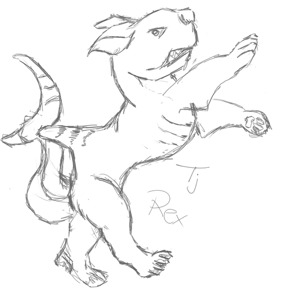 Rex sharkdog sketch by pandatj on