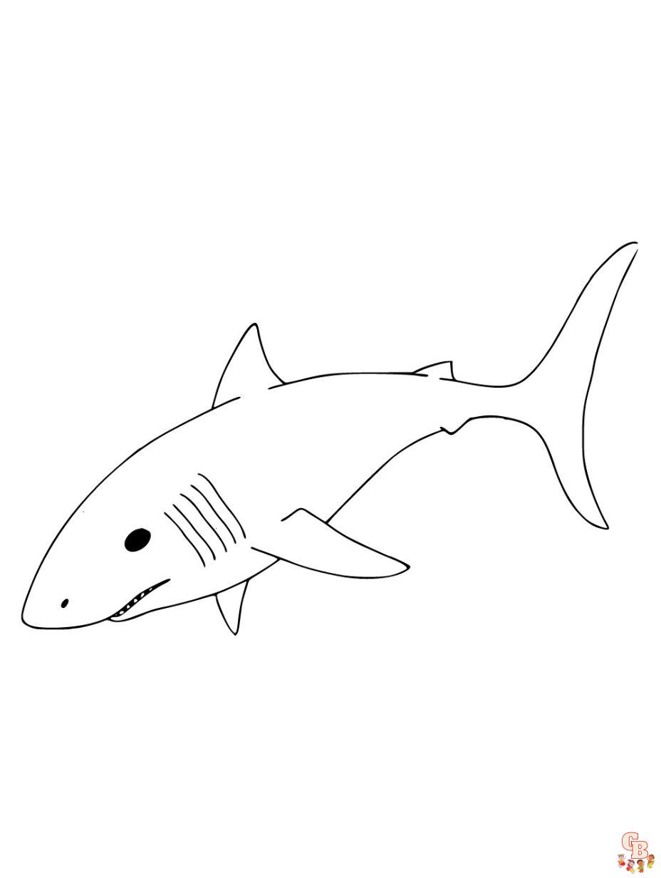 Free printable sharks coloring pages for kids