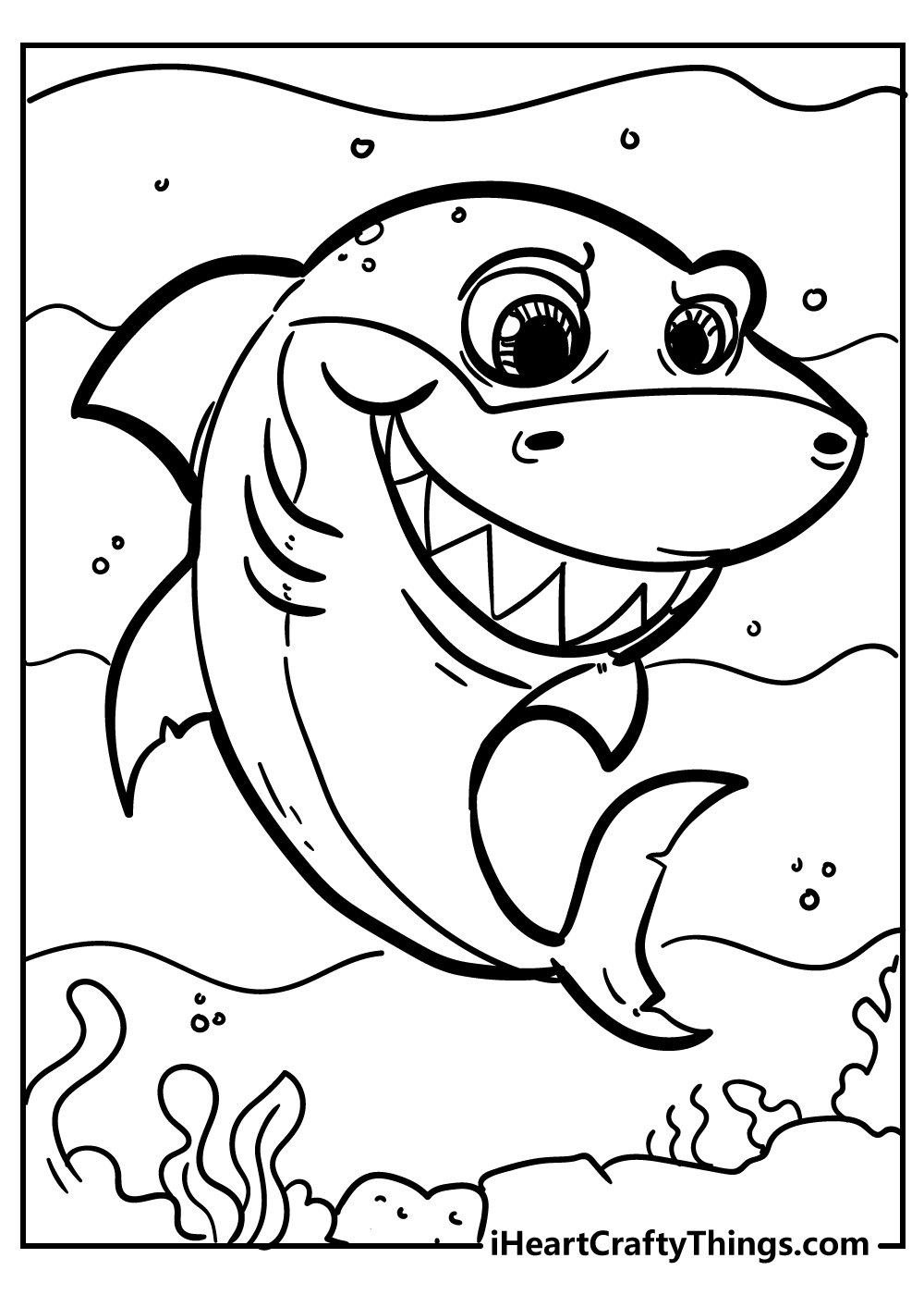 Shark coloring pages free printables