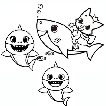 Baby shark coloring book pages coloring pages printable for kids