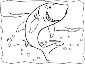 Sharks coloring pages and printable activities