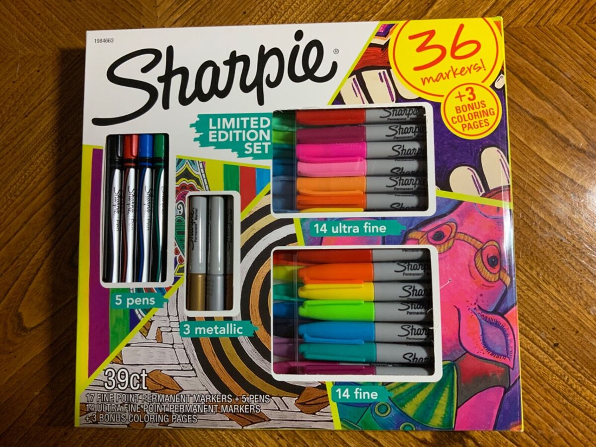 New limited edition ct sharpie permanent marker set nib coloring pages