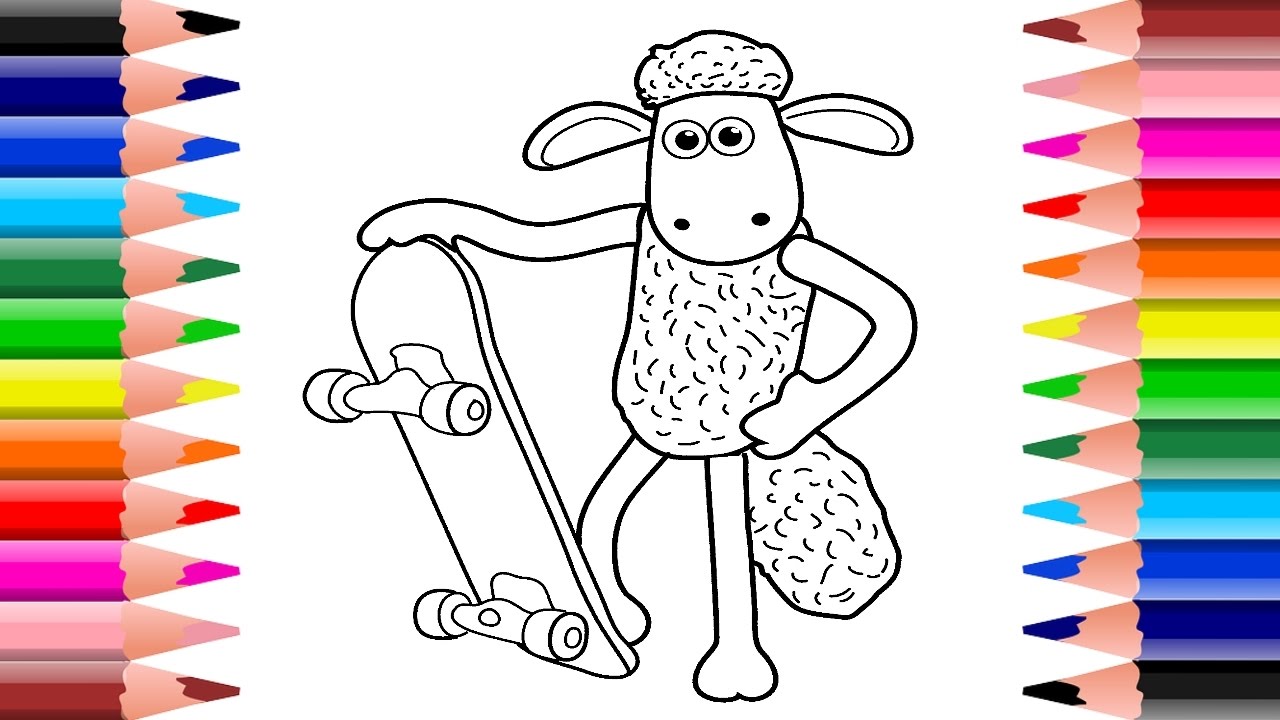 Shaun the sheep coloring pages