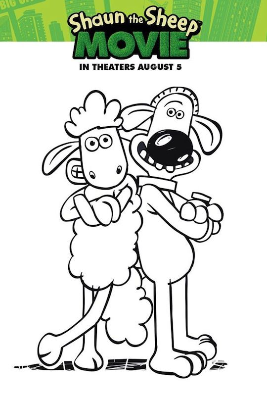 Shaun the sheep movie printable activities and coloring pages