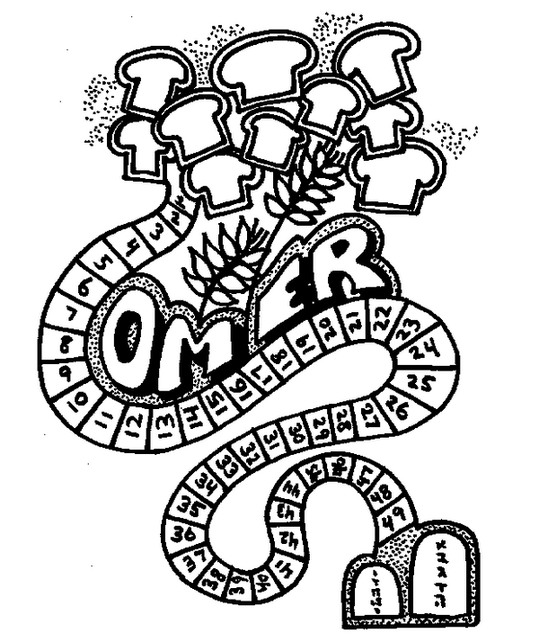 Omer counting printable shavuot shavuot crafts coloring pages