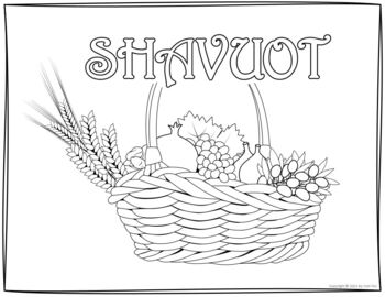 Shavuot coloring page