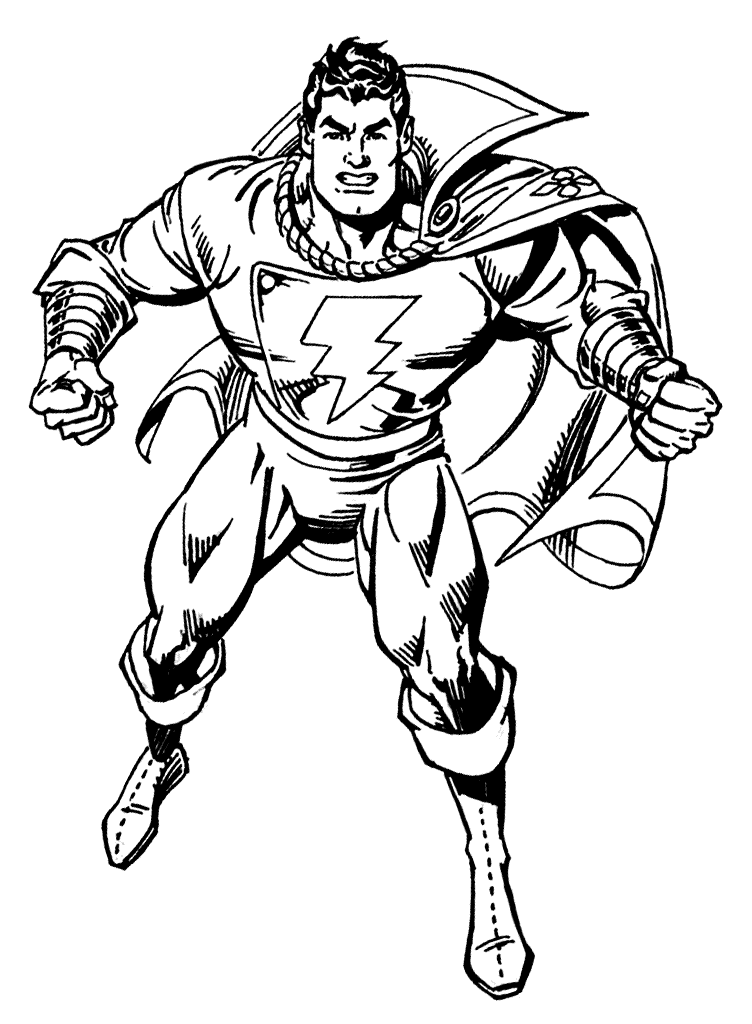 Shazam coloring pages