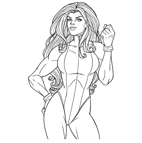 She hulk from marvel coloring page