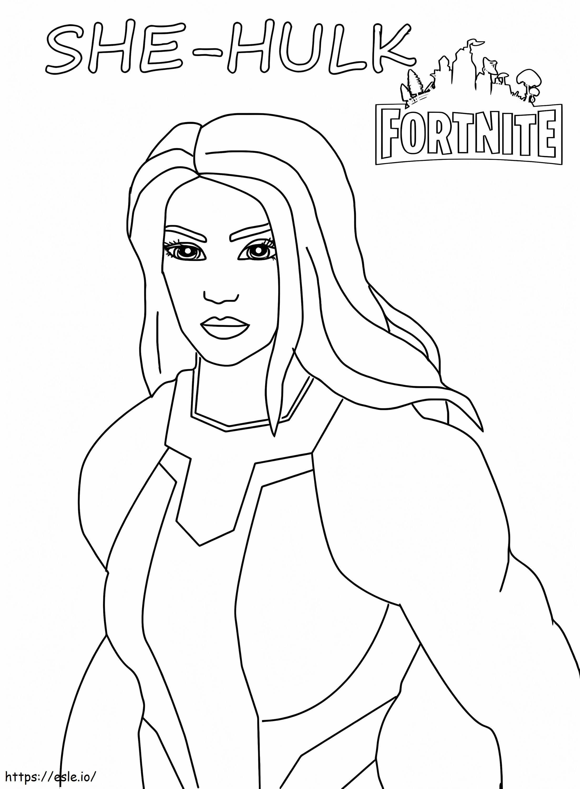 She hulk fortnite coloring page