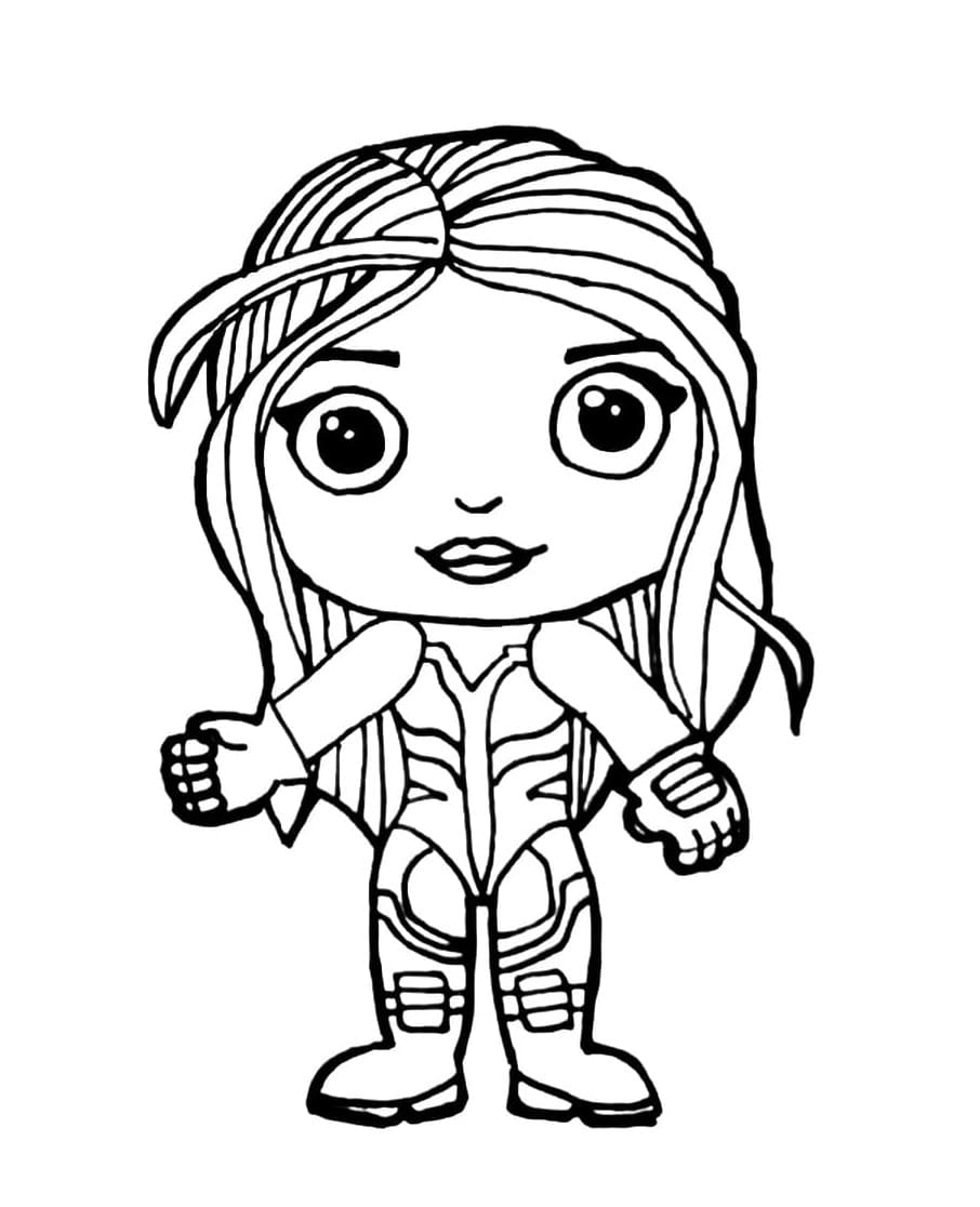 Cute little she hulk coloring page