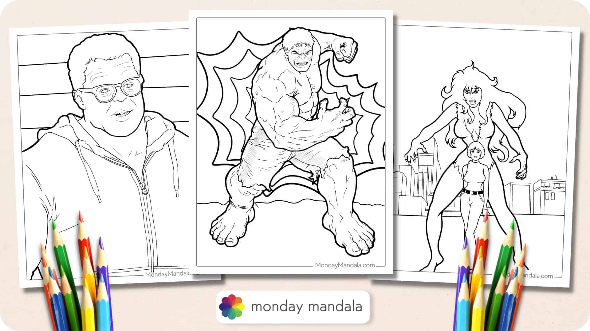 Hulk coloring pages free pdf printables