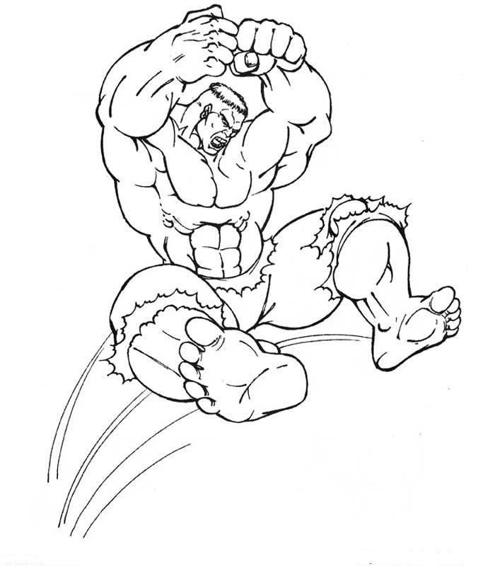 Free printable hulk coloring pages for kids