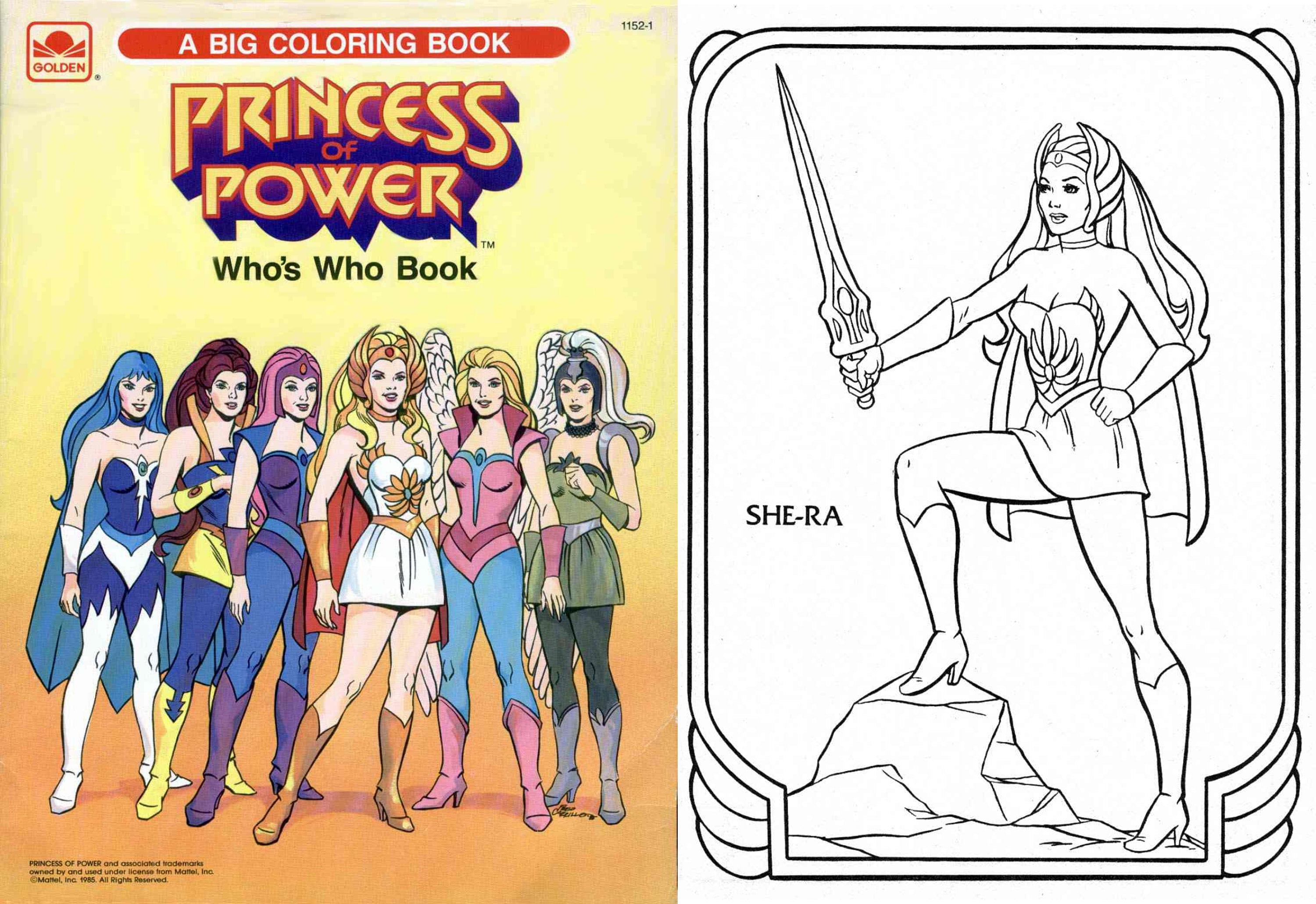 She ra princess of power vintage coloring book motu printable coloring book instant download pages pdf format