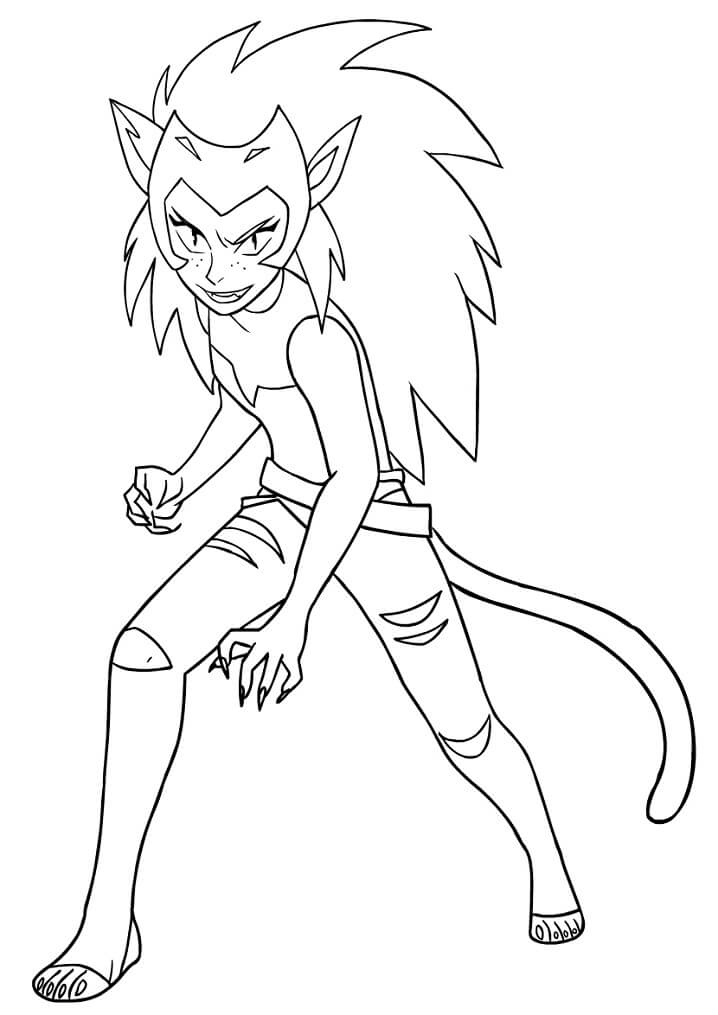 Catra from she ra princess coloring page