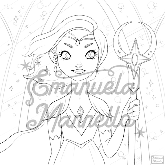 Printable coloring page glimmer she