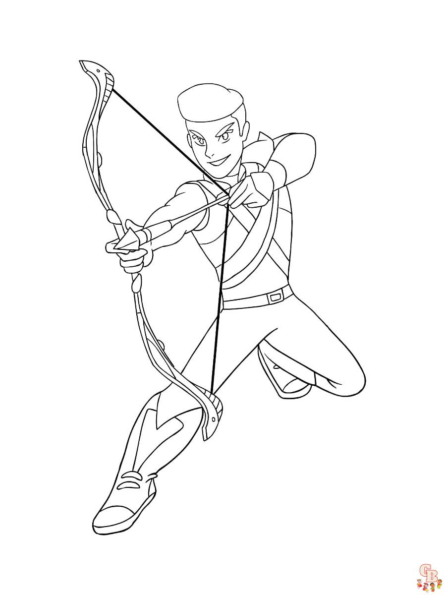 Free archery coloring pages printable for kids and adults