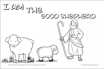 Jesus is the good shepherd coloring page activity tpt