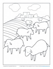 Bible coloring pages for kids the lost sheep