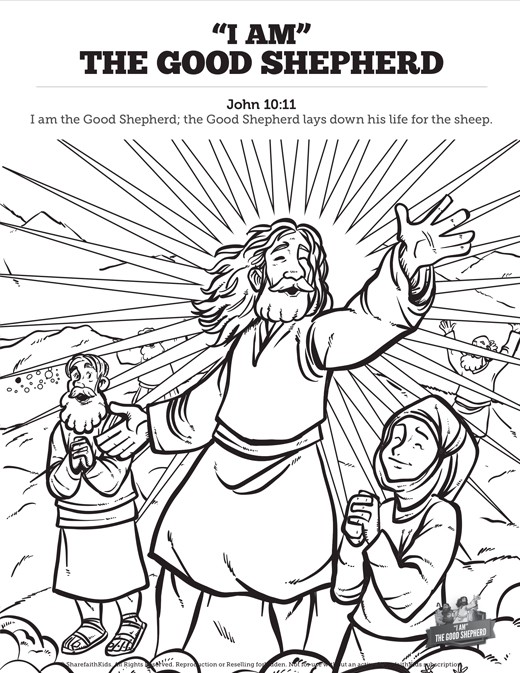 John the good shepherd sunday school coloring pages clover media