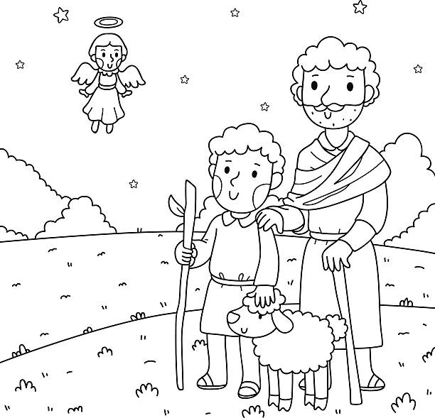 Sheep coloring pages stock illustrations royalty