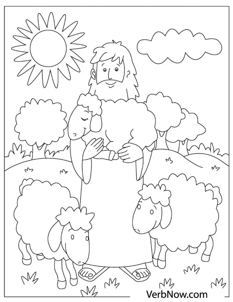 Free sheep coloring pages for download printable pdf