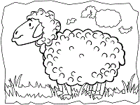 Lamb and sheep coloring pages and printable activities