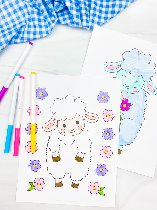 Free printable sheep coloring pages