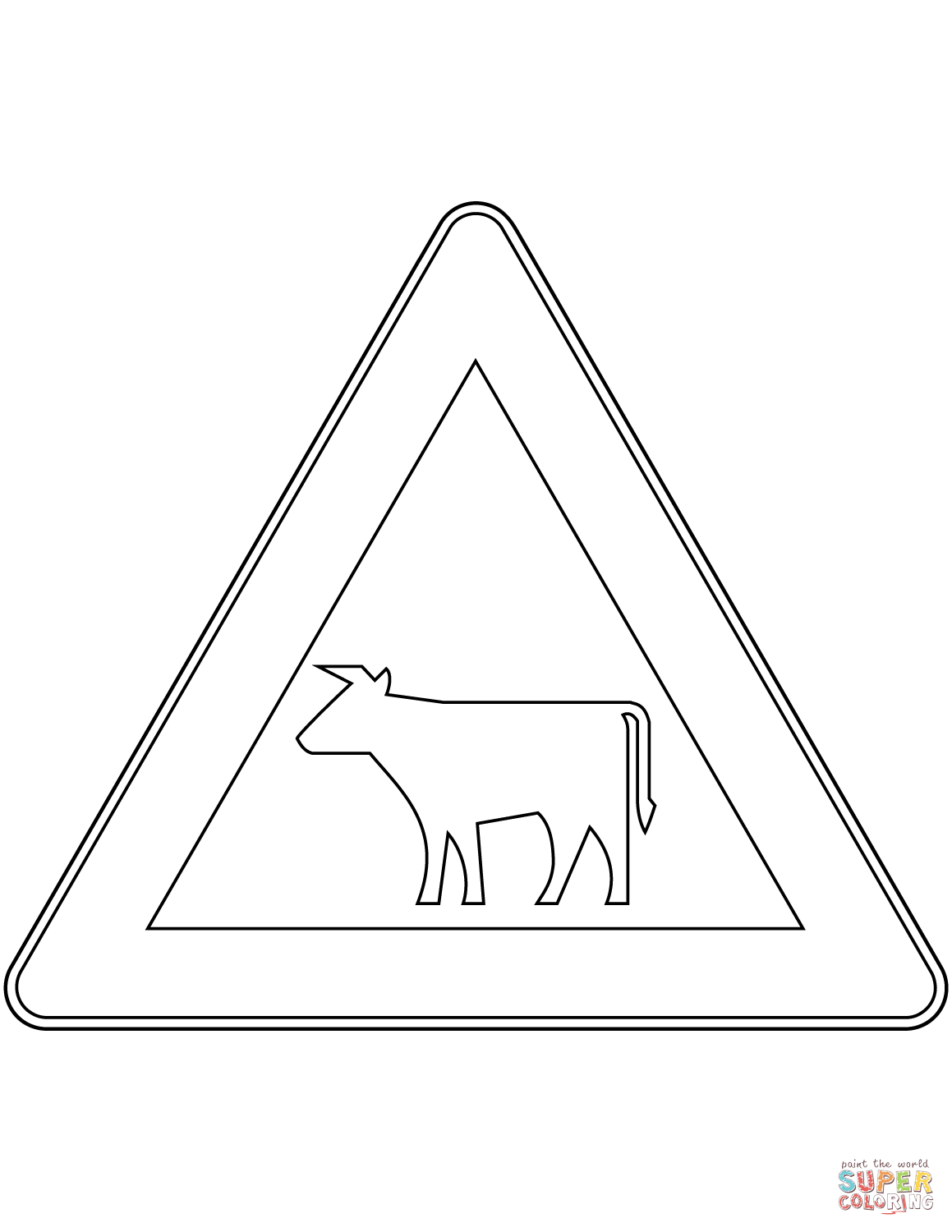 Cattle sign in germany coloring page free printable coloring pages