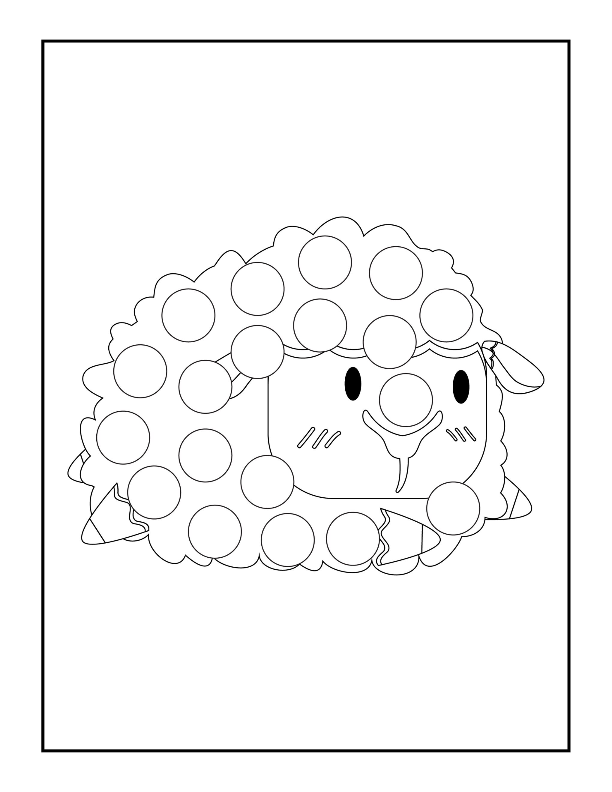 Childrens sheep dot marker coloring pages for the kids in your family download now