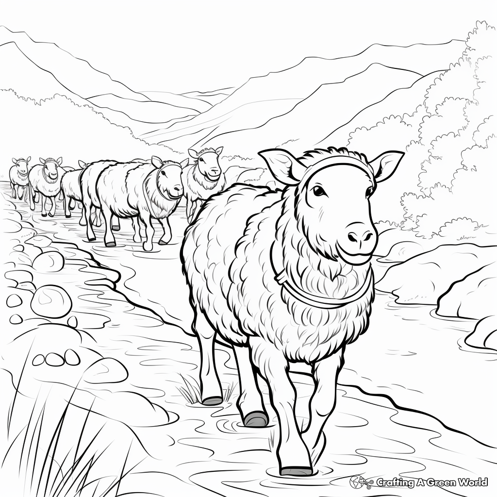 Lost sheep coloring pages