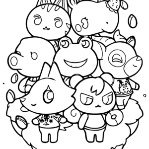 Animal crossing coloring pages printable for free download