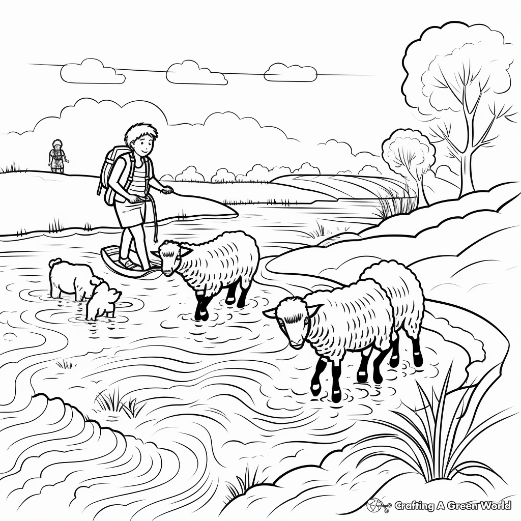 Lost sheep coloring pages