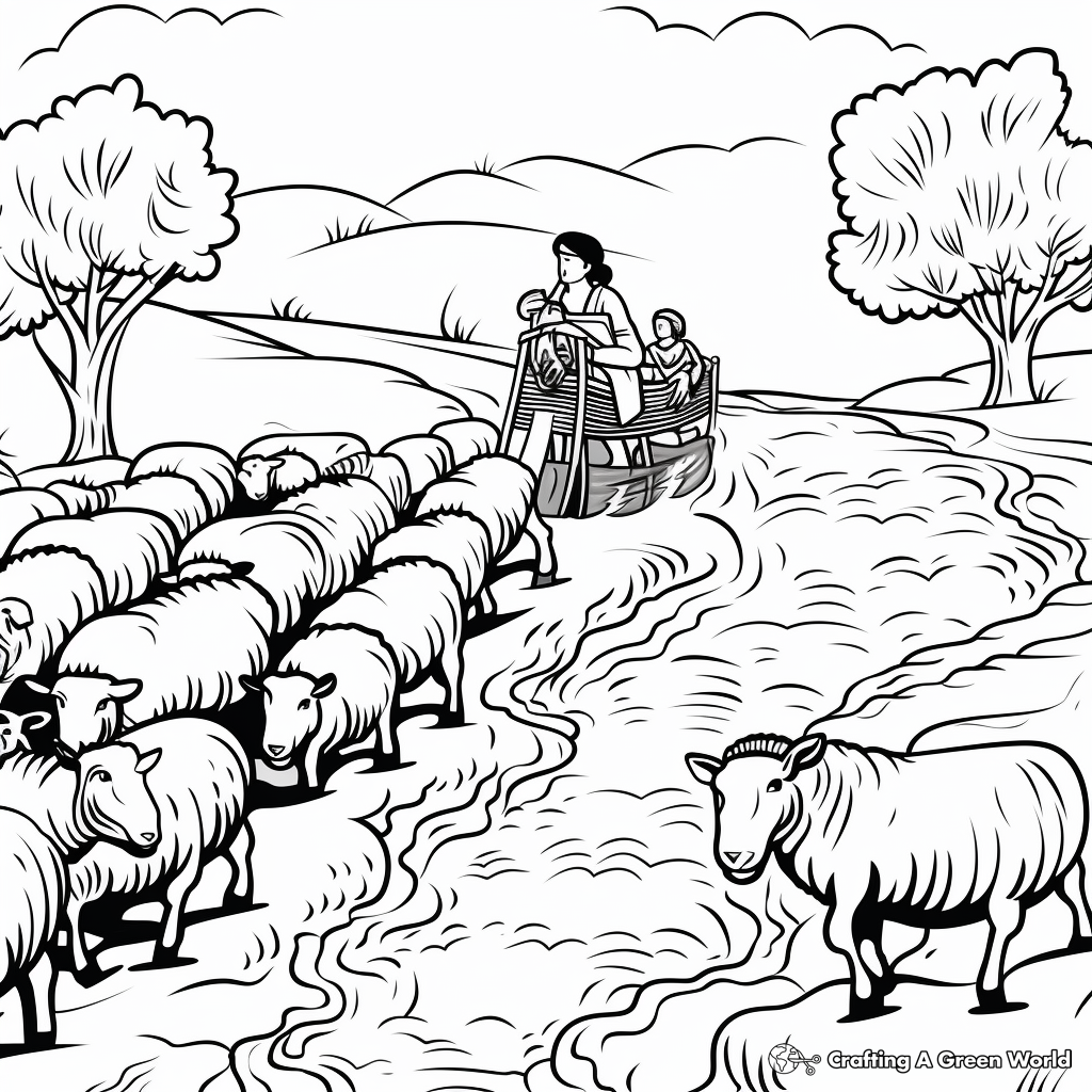 Lost sheep coloring pages