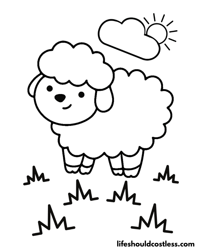 Sheep coloring pages free printable pdf templates