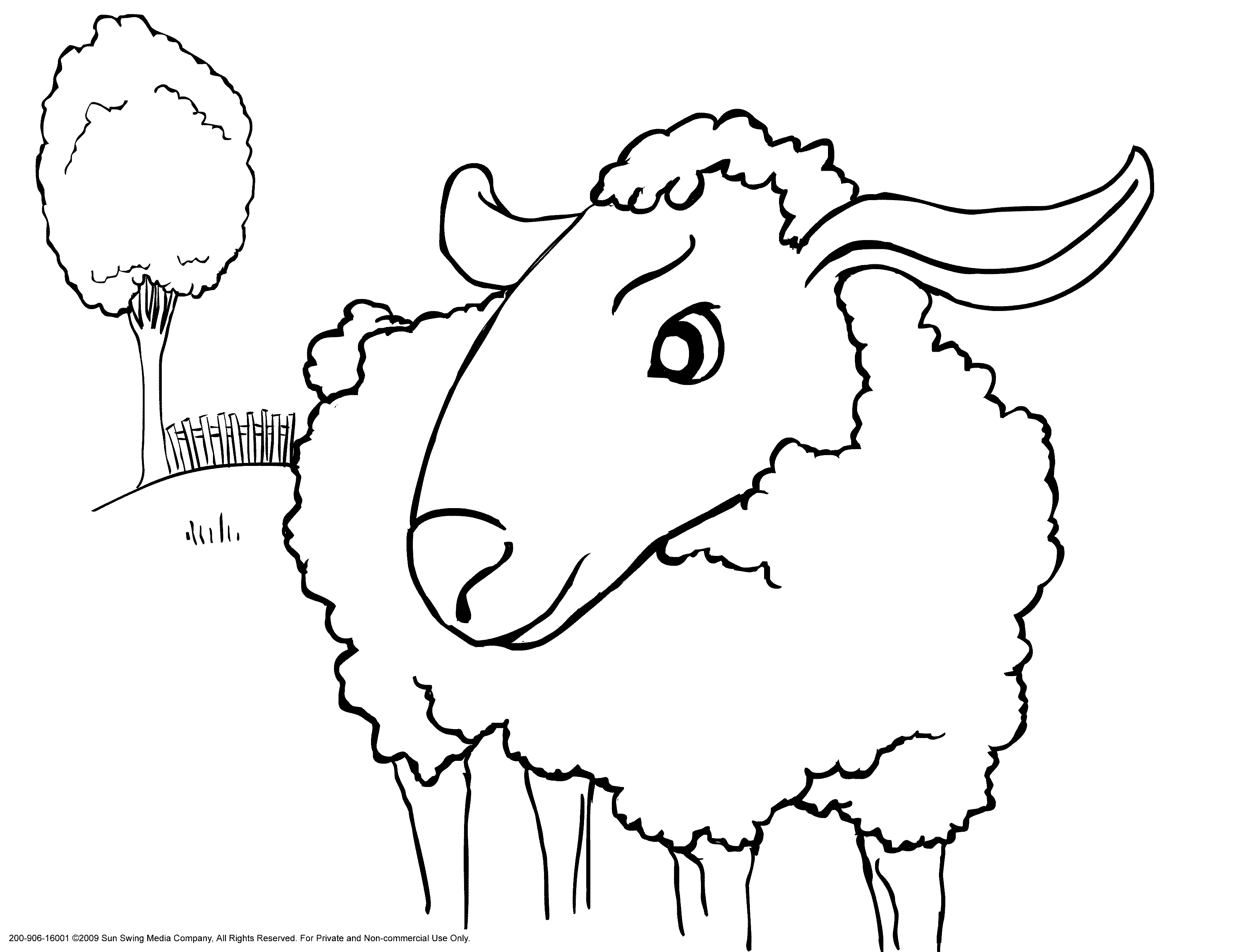 Free printable sheep coloring pages for kids