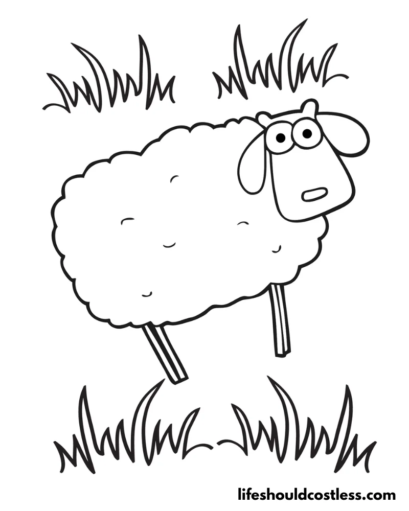 Sheep coloring pages free printable pdf templates