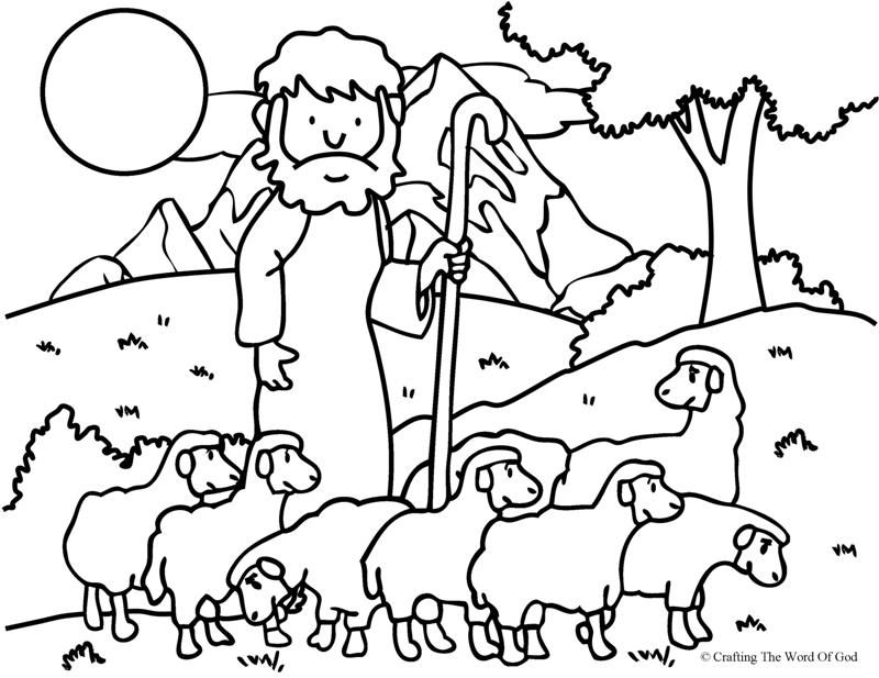 The good shepherd coloring page for sunday school