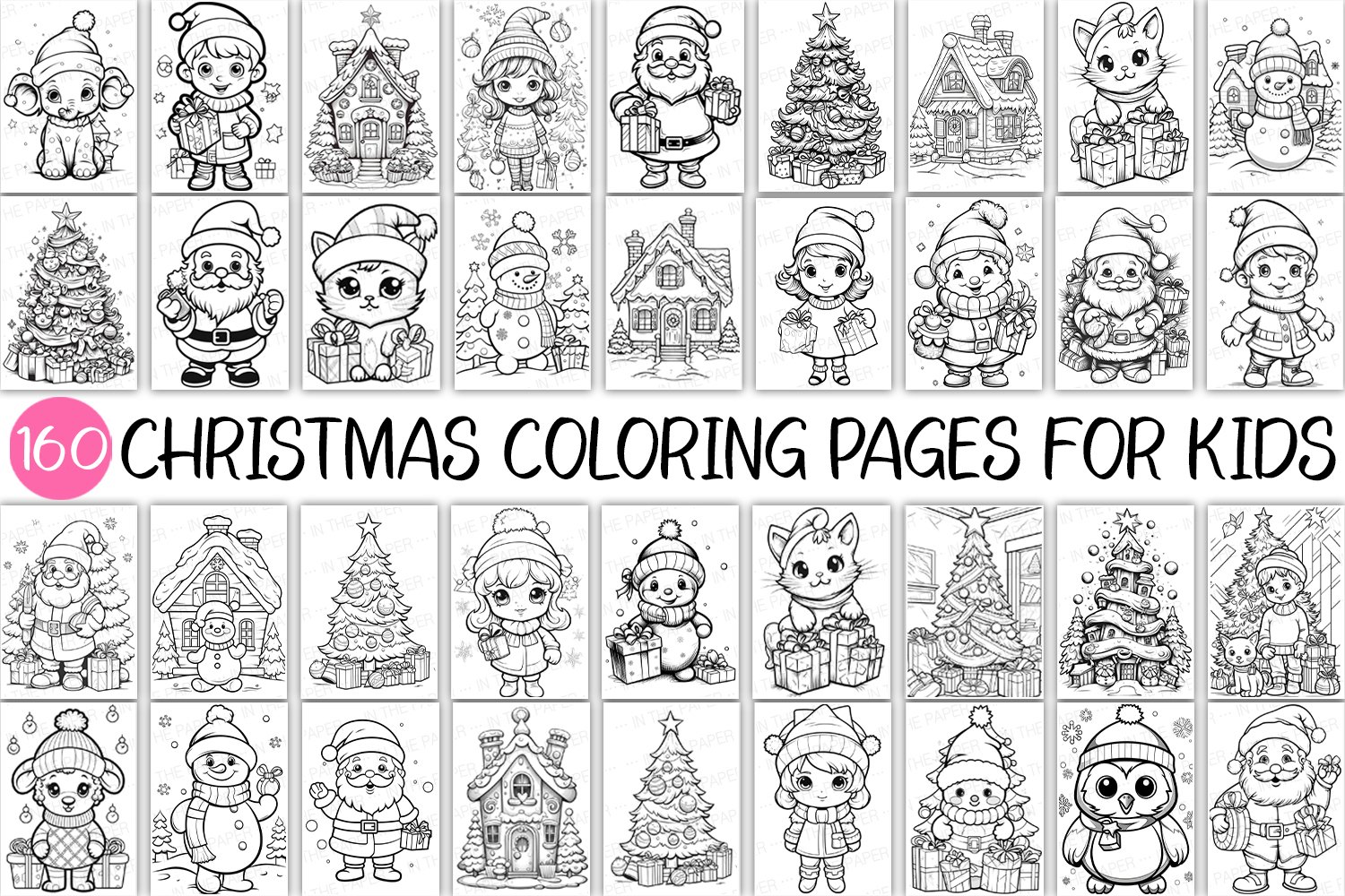 Christmas coloring pages for kids cute santa claus