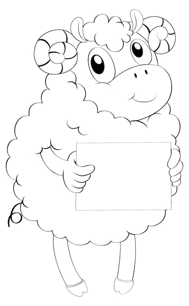 Premium vector coloring page with cute easter lamb color by numbers math game for kids