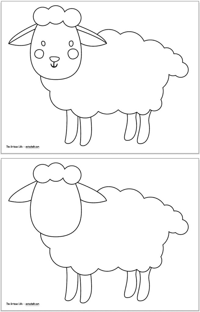 Free printable sheep templates sheep template sheep crafts sheep outline