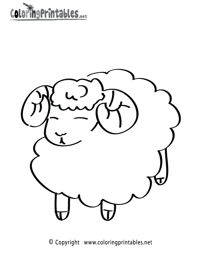 Sheep coloring page