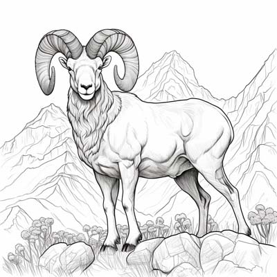 Bighorn sheep pages for kids