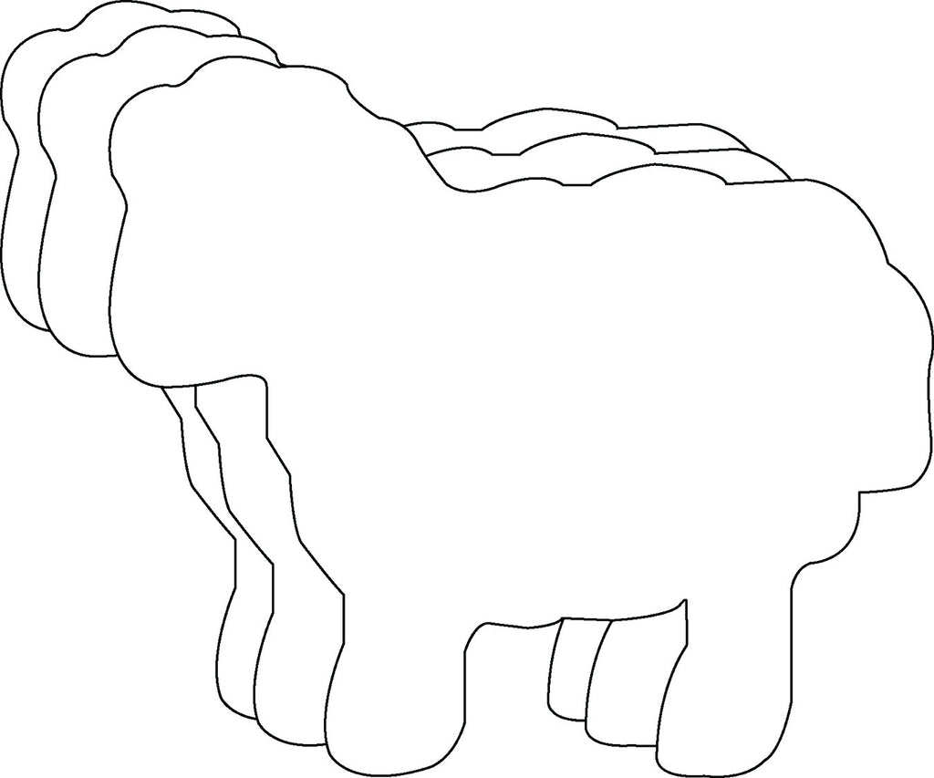 Sheep single color creative cut