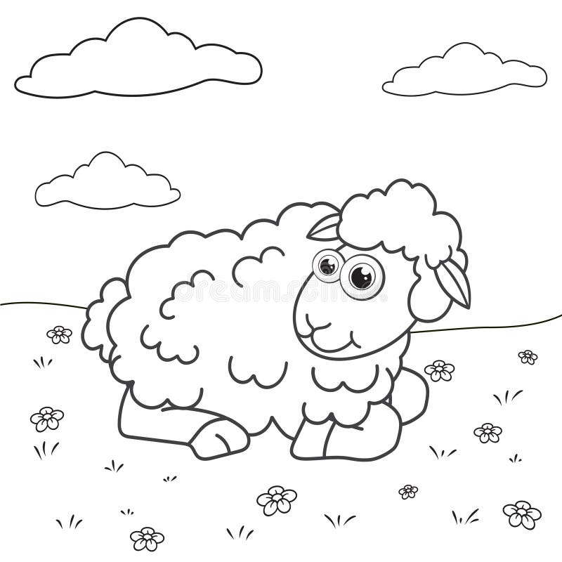 Sheep coloring pages stock illustrations â sheep coloring pages stock illustrations vectors clipart