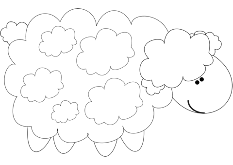 Cartoon sheep coloring page free printable coloring pages