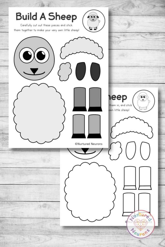 Make a simple sheep with this build a sheep craft