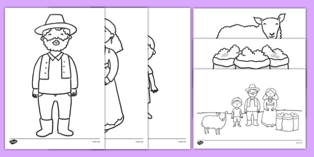 Baa baa black sheep louring pictures teacher made